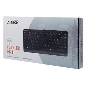 A4TECH ενσύρματο πληκτρολόγιο Fstyler FK11, ΕΝ/GR, μαύρο | Συνοδευτικά PC | elabstore.gr