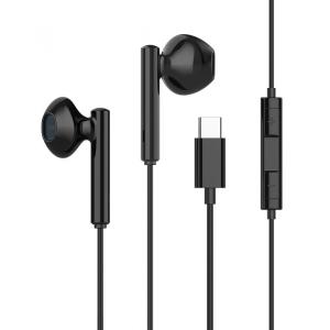 CELEBRAT earphones με μικρόφωνο G16, Type-C, 1.2m, μαύρα | Αξεσουάρ κινητών | elabstore.gr