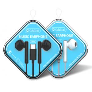 CELEBRAT earphones με μικρόφωνο G16, Type-C, 1.2m, λευκά | Αξεσουάρ κινητών | elabstore.gr