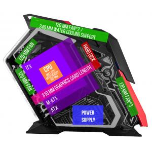 BLOODY PC gaming case mid tower GH-30, 625x525x225mm, 5x RGB fans | PC & Αναβάθμιση | elabstore.gr