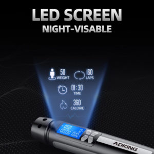 ADKING σχοινάκι γυμναστικής GYM-0019, με οθόνη LED, 3m, μαύρο | Οικιακές & Προσωπικές Συσκευές | elabstore.gr