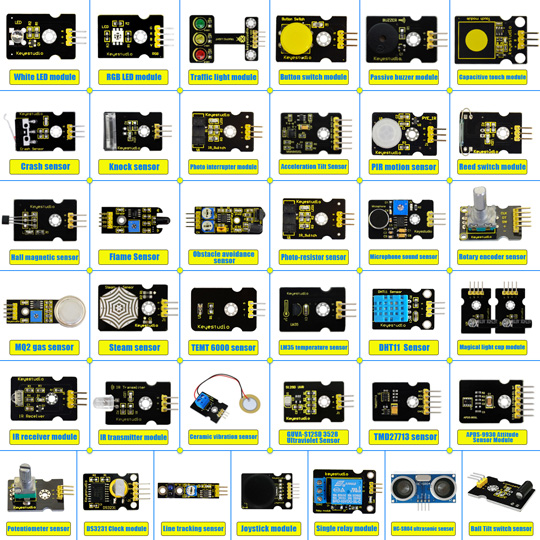 KEYESTUDIO 37 in 1 Sensor V2.0 kit για Arduino KS0399 | eLabstore.gr KEYESTUDIO 37 in 1 Sensor V2.0 kit για Arduino KS0399 | Gadgets - Αξεσουάρ | elabstore.gr