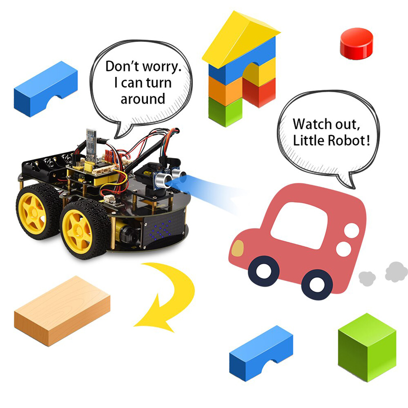 KEYESTUDIO 4WD BT robot car V2.0 kit KS0470, για Arduino | eLabstore.gr KEYESTUDIO 4WD BT robot car V2.0 kit KS0470, για Arduino | Gadgets - Αξεσουάρ | elabstore.gr