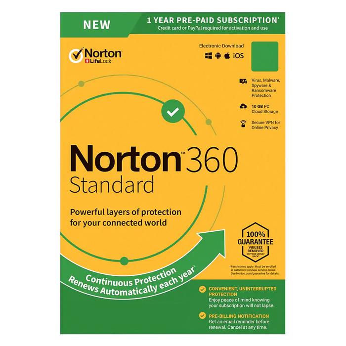 NORTON Antivirus 360 Standard ESD, 1 συσκευή, 10GB cloud, 1 έτος | eLabstore.gr NORTON Antivirus 360 Standard ESD, 1 συσκευή, 10GB cloud, 1 έτος | Software | elabstore.gr