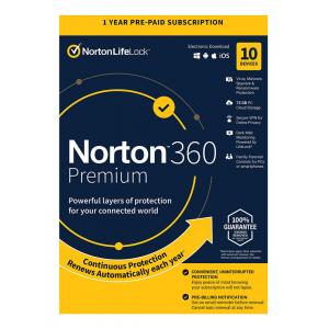 NORTON Antivirus 360 Premium ESD, 10 συσκευές, 75GB cloud, 1 έτος | Software | elabstore.gr