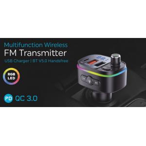 POWERTECH FM Transmitter PT-958 με οθόνη, RGB, QC3.0, Bluetooth, μαύρος | eLabstore.gr POWERTECH FM Transmitter PT-958 με οθόνη, RGB, QC3.0, Bluetooth, μαύρος | Gadgets - Αξεσουάρ | elabstore.gr