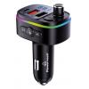 POWERTECH FM Transmitter PT-958 με οθόνη, RGB, QC3.0, Bluetooth, μαύρος | Gadgets - Αξεσουάρ | elabstore.gr