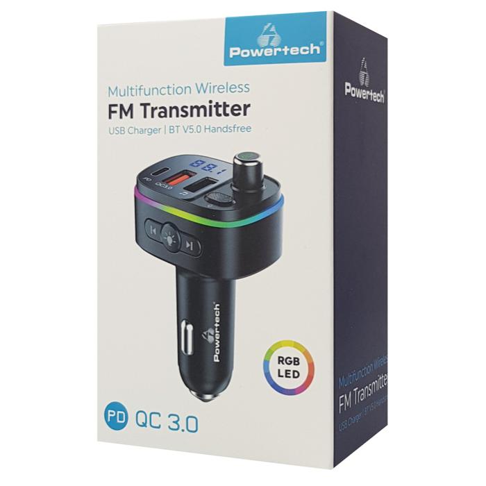 POWERTECH FM Transmitter PT-958 με οθόνη, RGB, QC3.0, Bluetooth, μαύρος | eLabstore.gr POWERTECH FM Transmitter PT-958 με οθόνη, RGB, QC3.0, Bluetooth, μαύρος | Gadgets - Αξεσουάρ | elabstore.gr