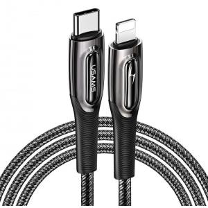 USAMS Καλώδιο Type-C σε Lightning SJ496USB01, 20W, 1.2m, μαύρο | Αξεσουάρ κινητών | elabstore.gr