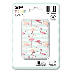 SILICON POWER Power bank C100, 10000mAh, 2x output, 2.1A, λευκό | Αξεσουάρ κινητών | elabstore.gr