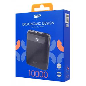 SILICON POWER Power bank GP25, 10000mAh, 2x output, 2.1A, μαύρο | Αξεσουάρ κινητών | elabstore.gr