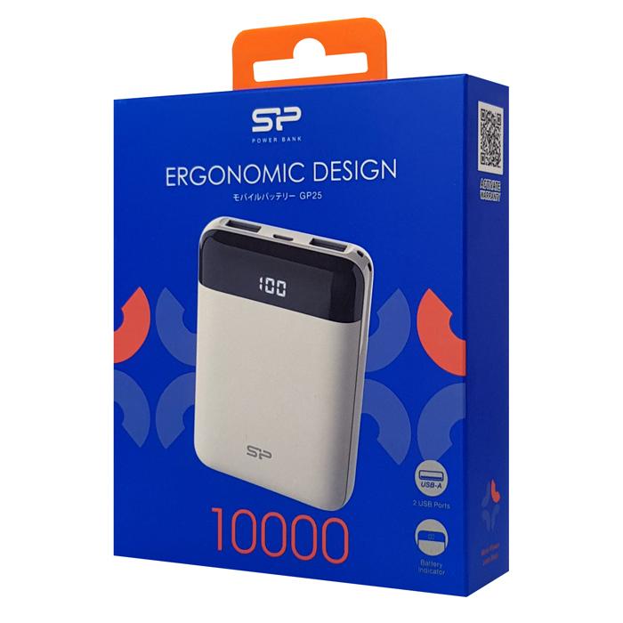 SILICON POWER Power bank GP25, 10000mAh, 2x output, 2.1A, λευκό | eLabstore.gr SILICON POWER Power bank GP25, 10000mAh, 2x output, 2.1A, λευκό | Αξεσουάρ κινητών | elabstore.gr