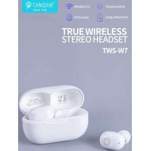 CELEBRAT earphones με θήκη φόρτισης W7, True Wireless, λευκά | eLabstore.gr CELEBRAT earphones με θήκη φόρτισης W7, True Wireless, λευκά | Αξεσουάρ κινητών | elabstore.gr
