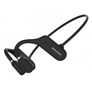 AWEI earphones με μικρόφωνο A889BL, bluetooth, 120mAh, μαύρα | Αξεσουάρ κινητών | elabstore.gr