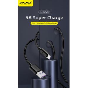 AWEI καλώδιο USB σε Type-C CL-110T, 5A, 1m, μαύρο | eLabstore.gr AWEI καλώδιο USB σε Type-C CL-110T, 5A, 1m, μαύρο | Αξεσουάρ κινητών | elabstore.gr