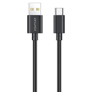 AWEI καλώδιο USB σε Type-C CL-110T, 5A, 1m, μαύρο | Αξεσουάρ κινητών | elabstore.gr