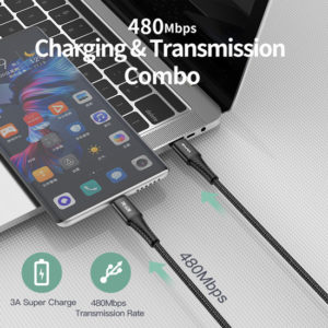 AWEI καλώδιο USB Type-C CL-111T, PD 60W, 3A, 1m, μαύρο | Αξεσουάρ κινητών | elabstore.gr