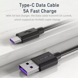 AWEI καλώδιο USB σε Type-C CL-113T, 5A, 0.30m, μαύρο | Αξεσουάρ κινητών | elabstore.gr