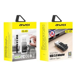 AWEI αντάπτορας USB 3.0 σε USB Type-C CL-13R, μαύρος | eLabstore.gr AWEI αντάπτορας USB 3.0 σε USB Type-C CL-13R, μαύρος | Αξεσουάρ κινητών | elabstore.gr