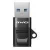 AWEI αντάπτορας USB 3.0 σε USB Type-C CL-13R, μαύρος | Αξεσουάρ κινητών | elabstore.gr