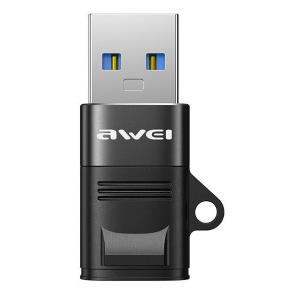 AWEI αντάπτορας USB 3.0 σε USB Type-C CL-13R, μαύρος | Αξεσουάρ κινητών | elabstore.gr