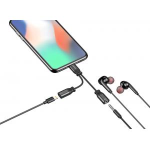 AWEI αντάπτορας Lightning σε Lightning & 3.5mm CL-73, 2A, μαύρος | Αξεσουάρ κινητών | elabstore.gr