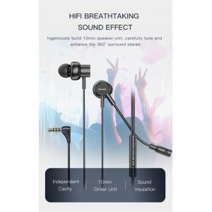 AWEI earphones με μικρόφωνο ES-180I, 3.5mm, 1.2m, μαύρα | Αξεσουάρ κινητών | elabstore.gr