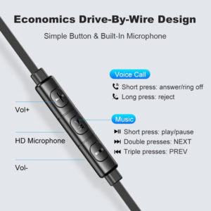 AWEI earphones με μικρόφωνο L1, 3.5mm, 1.2m, μαύρα | Αξεσουάρ κινητών | elabstore.gr