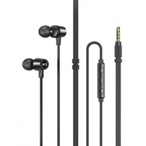 AWEI earphones με μικρόφωνο L1, 3.5mm, 1.2m, μαύρα | Αξεσουάρ κινητών | elabstore.gr
