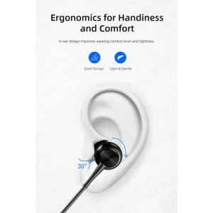 AWEI earphones με μικρόφωνο PC-1, 3.5mm, 1.2m, μαύρα | Αξεσουάρ κινητών | elabstore.gr