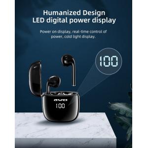 AWEI earphones με θήκη φόρτισης T28P, True Wireless, μαύρα | eLabstore.gr AWEI earphones με θήκη φόρτισης T28P, True Wireless, μαύρα | Αξεσουάρ κινητών | elabstore.gr