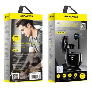 AWEI earphones με θήκη φόρτισης T28P, True Wireless, μαύρα | eLabstore.gr AWEI earphones με θήκη φόρτισης T28P, True Wireless, μαύρα | Αξεσουάρ κινητών | elabstore.gr