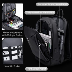 ARCTIC HUNTER τσάντα πλάτης B00443-BK με θήκη laptop 15.6, μαύρη | Οικιακές & Προσωπικές Συσκευές | elabstore.gr