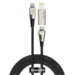 BASEUS καλώδιο Type-C σε Type-C & DC CA1T2-B01, 100W, 5A, 2m, μαύρο | Αξεσουάρ κινητών | elabstore.gr
