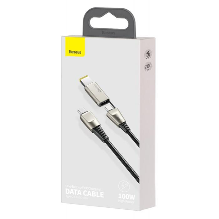 BASEUS καλώδιο Type-C σε Type-C & DC CA1T2-B01, 100W, 5A, 2m, μαύρο | eLabstore.gr BASEUS καλώδιο Type-C σε Type-C & DC CA1T2-B01, 100W, 5A, 2m, μαύρο - Image 6
