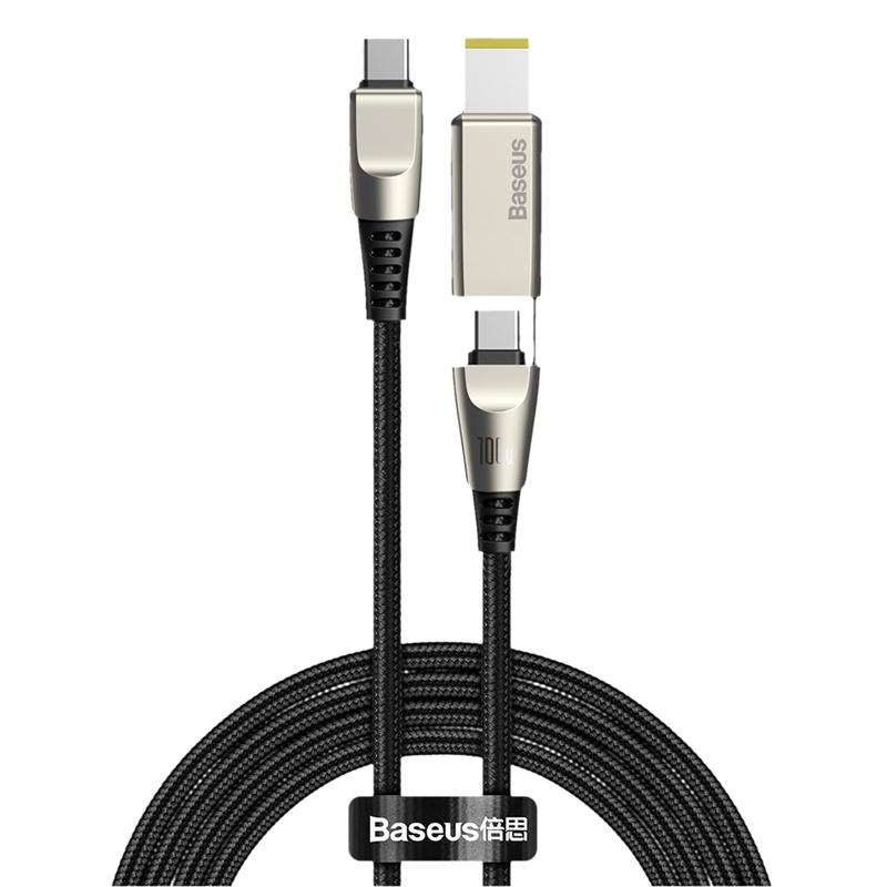 BASEUS καλώδιο Type-C σε Type-C & DC CA1T2-B01, 100W, 5A, 2m, μαύρο | eLabstore.gr BASEUS καλώδιο Type-C σε Type-C & DC CA1T2-B01, 100W, 5A, 2m, μαύρο | Αξεσουάρ κινητών | elabstore.gr