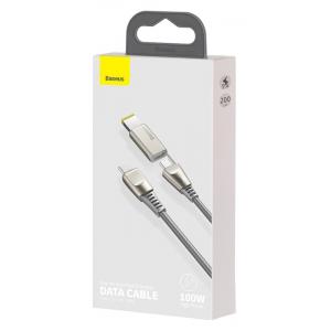 BASEUS καλώδιο Type-C σε Type-C & DC CA1T2-B0G, 100W, 5A, 2m, γκρι | eLabstore.gr