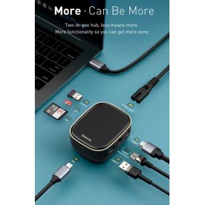 BASEUS USB Type-C hub CAHUB-AU02, 2x USB, HDMI, SD/TF, RJ45, λευκό | eLabstore.gr BASEUS USB Type-C hub CAHUB-AU02, 2x USB, HDMI, SD/TF, RJ45, λευκό | Συνοδευτικά PC | elabstore.gr