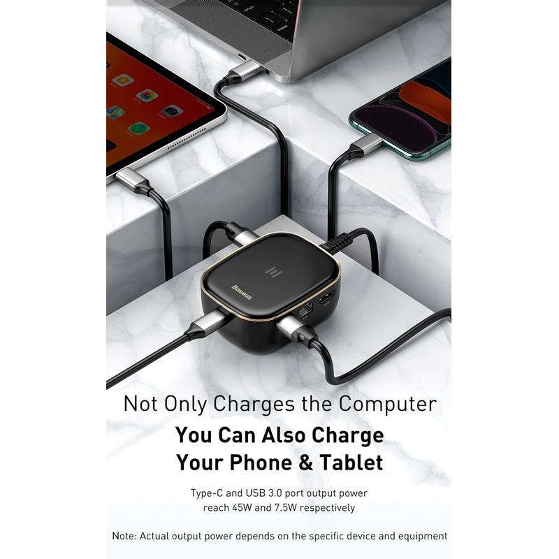 BASEUS USB Type-C hub CAHUB-AU02, 2x USB, HDMI, SD/TF, RJ45, λευκό | eLabstore.gr BASEUS USB Type-C hub CAHUB-AU02, 2x USB, HDMI, SD/TF, RJ45, λευκό | Συνοδευτικά PC | elabstore.gr