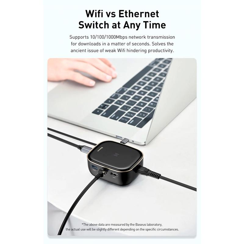 BASEUS USB Type-C hub CAHUB-AU02, 2x USB, HDMI, SD/TF, RJ45, λευκό | eLabstore.gr BASEUS USB Type-C hub CAHUB-AU02, 2x USB, HDMI, SD/TF, RJ45, λευκό | Συνοδευτικά PC | elabstore.gr