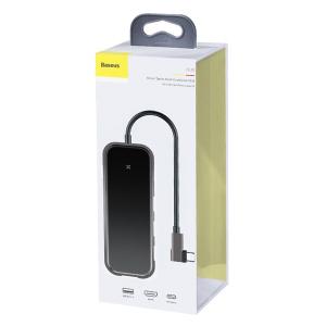 BASEUS USB Type-C hub CAHUB-BZ0G, 3x USB 3.0, Type-C PD, HDMI 4K, γκρι | eLabstore.gr BASEUS USB Type-C hub CAHUB-BZ0G, 3x USB 3.0, Type-C PD, HDMI 4K, γκρι | Συνοδευτικά PC | elabstore.gr