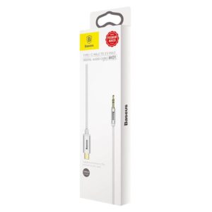 BASEUS καλώδιο USB Type-C σε 3.5mm Yiven CAM01-02, 1.2m, λευκό | Αξεσουάρ κινητών | elabstore.gr
