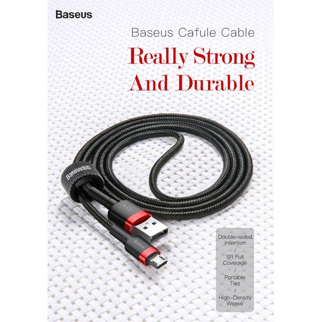 BASEUS καλώδιο USB σε Micro CAMKLF-C91, 1.5A, 2m, μαύρο-κόκκινο | eLabstore.gr BASEUS καλώδιο USB σε Micro CAMKLF-C91, 1.5A, 2m, μαύρο-κόκκινο | Αξεσουάρ κινητών | elabstore.gr