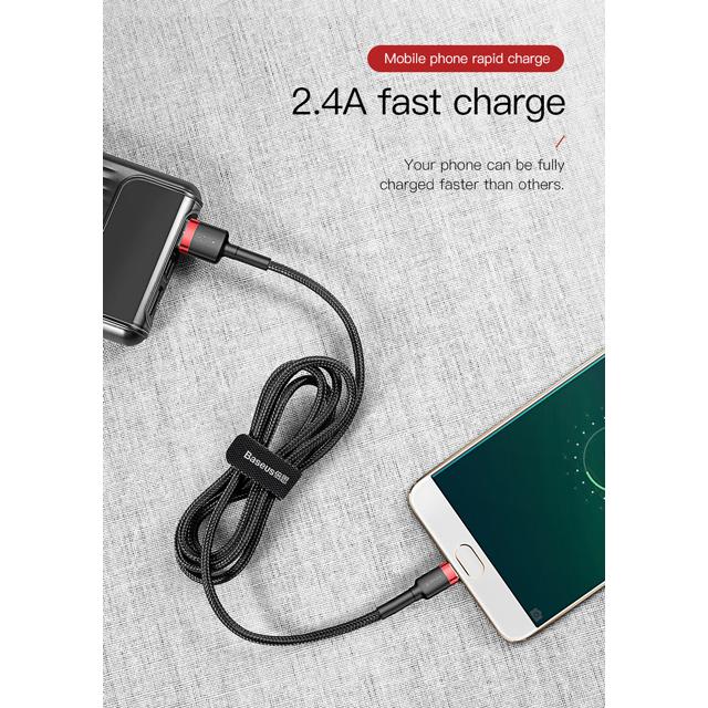 BASEUS καλώδιο USB σε Micro CAMKLF-C91, 1.5A, 2m, μαύρο-κόκκινο | eLabstore.gr BASEUS καλώδιο USB σε Micro CAMKLF-C91, 1.5A, 2m, μαύρο-κόκκινο | Αξεσουάρ κινητών | elabstore.gr