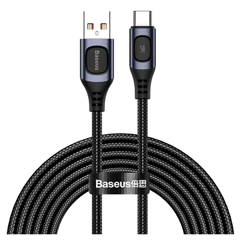 BASEUS καλώδιο USB σε USB Type-C CATSS-B0G, 5A, 2m, μαύρο | eLabstore.gr BASEUS καλώδιο USB σε USB Type-C CATSS-B0G, 5A, 2m, μαύρο | Αξεσουάρ κινητών | elabstore.gr