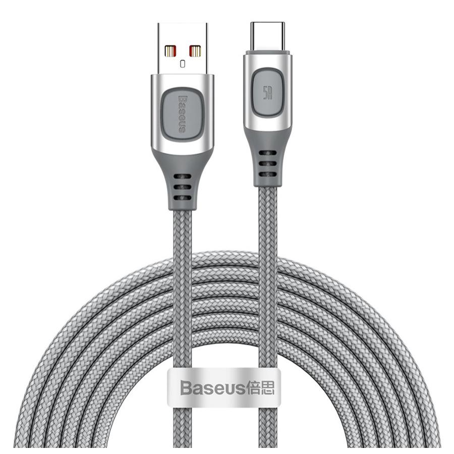 BASEUS καλώδιο USB σε USB Type-C CATSS-B0S, 5A, 2m, γκρι | eLabstore.gr BASEUS καλώδιο USB σε USB Type-C CATSS-B0S, 5A, 2m, γκρι | Αξεσουάρ κινητών | elabstore.gr