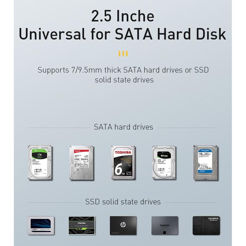 BASEUS εξωτερική θήκη για 2.5" HDD CAYPH-C01, Type-C Gen2, 10Gbps, μαύρη | eLabstore.gr BASEUS εξωτερική θήκη για 2.5" HDD CAYPH-C01, Type-C Gen2, 10Gbps, μαύρη | Συνοδευτικά PC | elabstore.gr