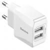BASEUS φορτιστής τοίχου CCALL-MN02, 2x USB, 2.1A, λευκός | eLabstore.gr BASEUS φορτιστής τοίχου CCALL-MN02, 2x USB, 2.1A, λευκός | Αξεσουάρ κινητών | elabstore.gr