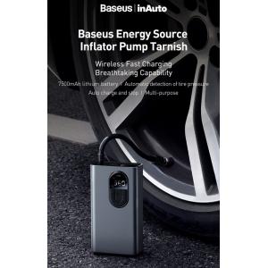BASEUS mini συμπιεστής αέρος αυτοκινήτου CRCQB02-0A, ασημί | Gadgets - Αξεσουάρ | elabstore.gr
