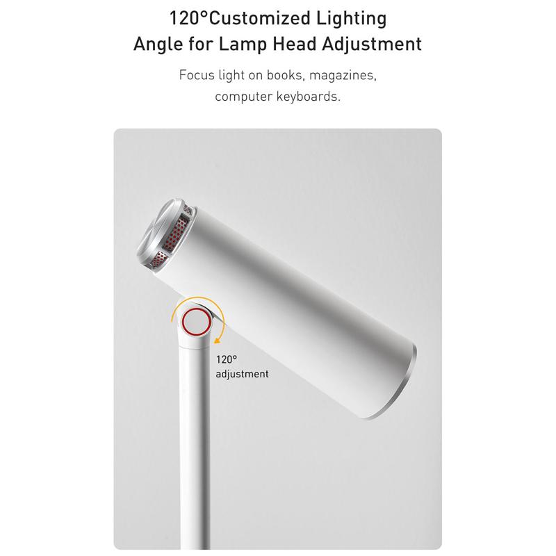 BASEUS φωτιστικό γραφείου DGIWK-A02, 3000K-5000K, 3.8W, 1800mAh, λευκό | eLabstore.gr BASEUS φωτιστικό γραφείου DGIWK-A02, 3000K-5000K, 3.8W, 1800mAh, λευκό | Φωτισμός | elabstore.gr